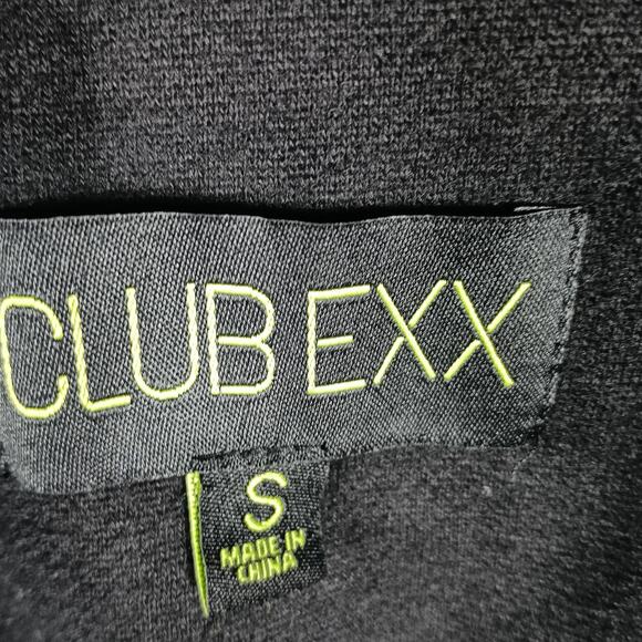 Club Exx LED Light Up Jacket Womens Small Black Hood Rave Bomber Festival Coat - Picture 3 of 14